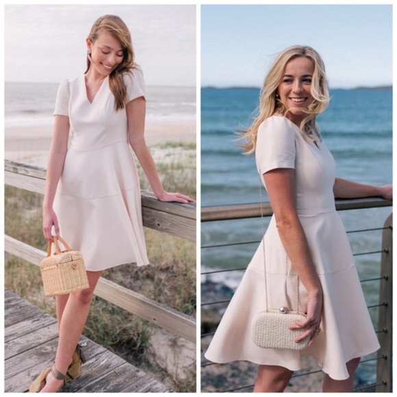 Gal Meets Glam Cream Kate Dress with Pockets 6 - Picture 1 of 10